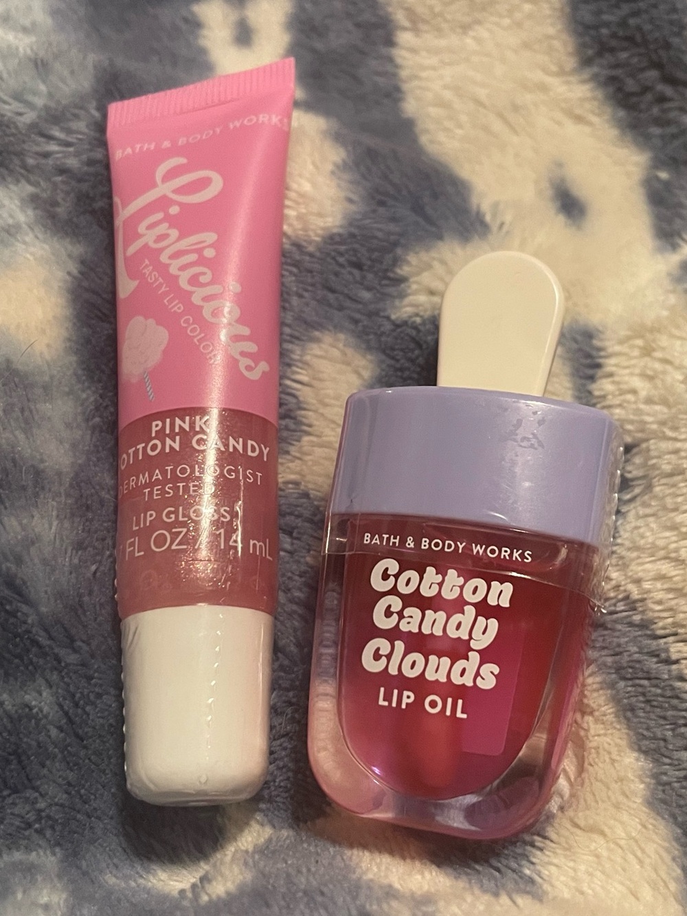 NWT Retired Scent Cotton Candy Swirl Lip Oil and Gloss